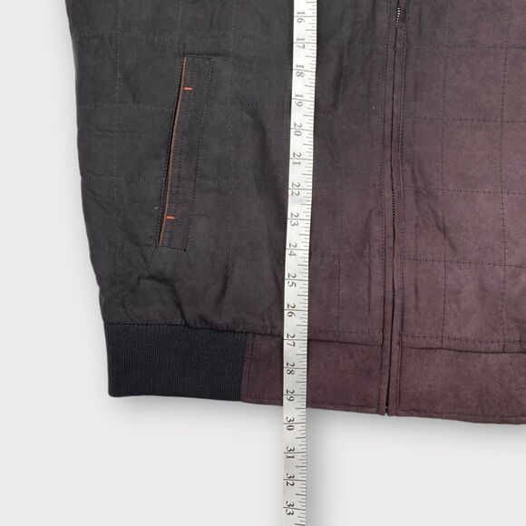 Barabas Bomber Jacket Mens Extra Large Quilted Wool Blend Zip Knit Sleeve Black - Picture 13 of 14